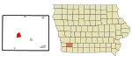 Montgomery County Iowa Incorporated and Unincorporated areas Red Oak Highlighted